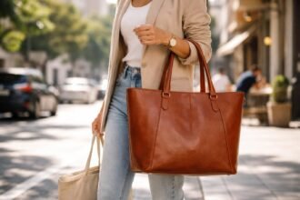 Klasszikus bőrtáska stílusos megoldás a mindennapokhoz.