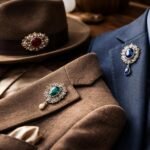 Elegáns melltűk kabáton és zakón, divatos kiegészítők.