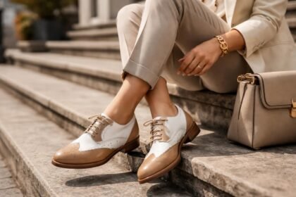 Női oxford cipők elegáns maszkulin stílusú megjelenésben