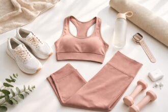 Női sportruházat: funkcionális sportmelltartó és leggings a sporthoz