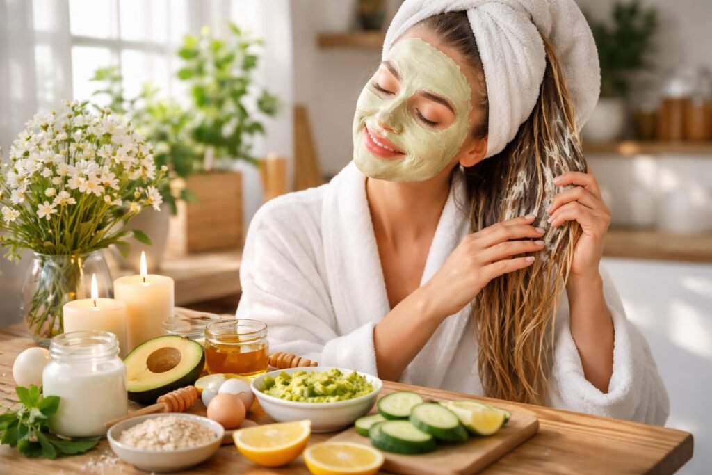 Kényeztető arc- és hajpakolások otthoni spa élményhez