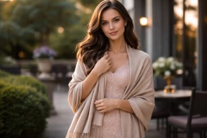 Elegáns pashmina stóla alkalmi ruhák fölé, tökéletes hűvös estékre.