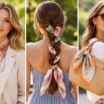 Selyemkendő elegáns styling különböző módokon.