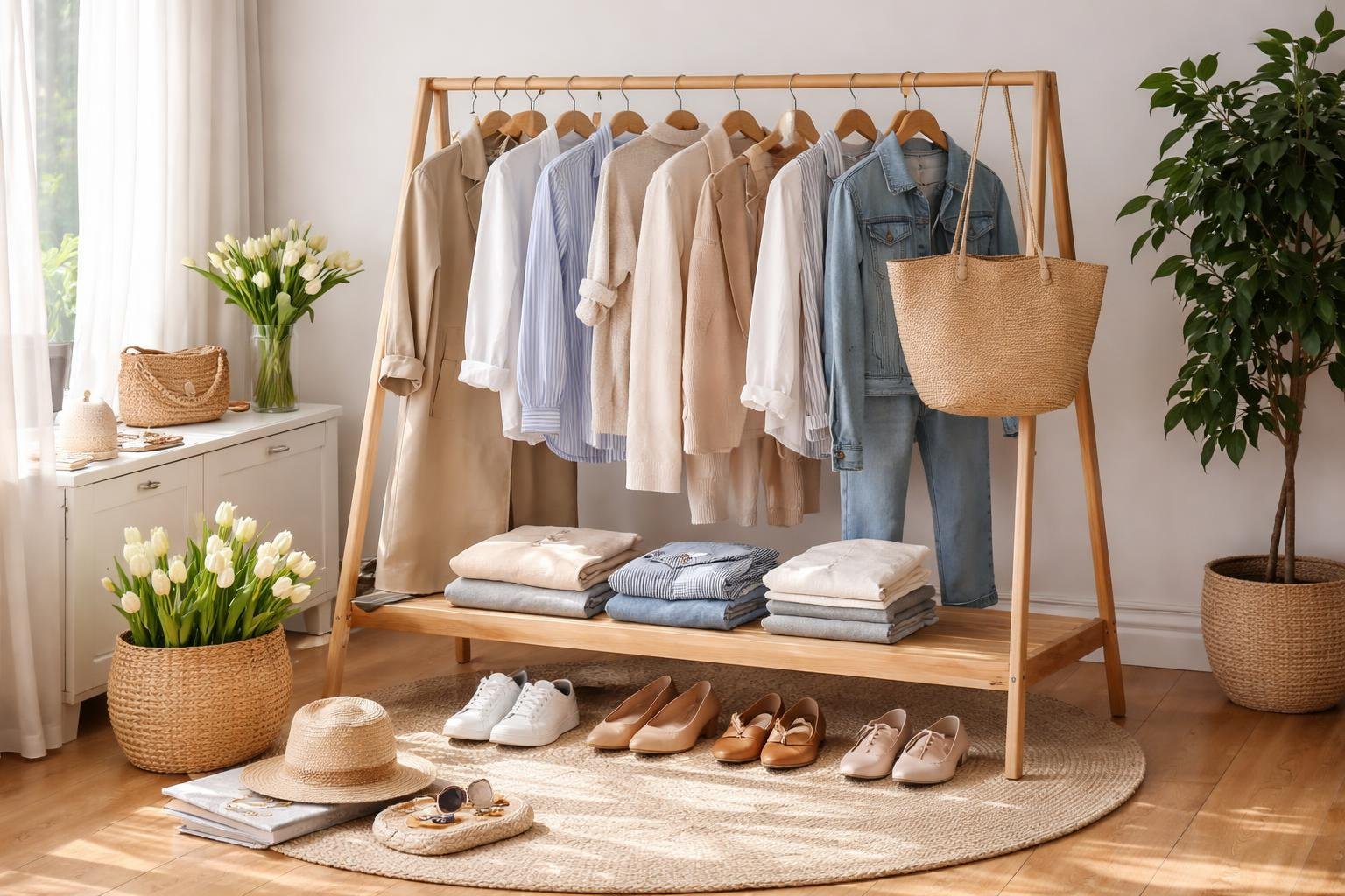 Tavaszi kapszulagardrób 10 alapdarabbal stílusosan és praktikus módon.