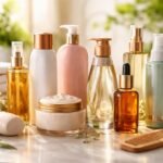 Hajápoló kozmetikumok és eszközök, amelyek egészséges és fényes hajat biztosítanak.